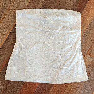 Express Cream Jacquard Tube Top Size Large